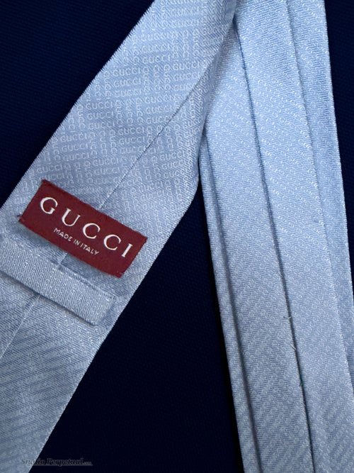 Gucci GG Silk Tie Light Blue